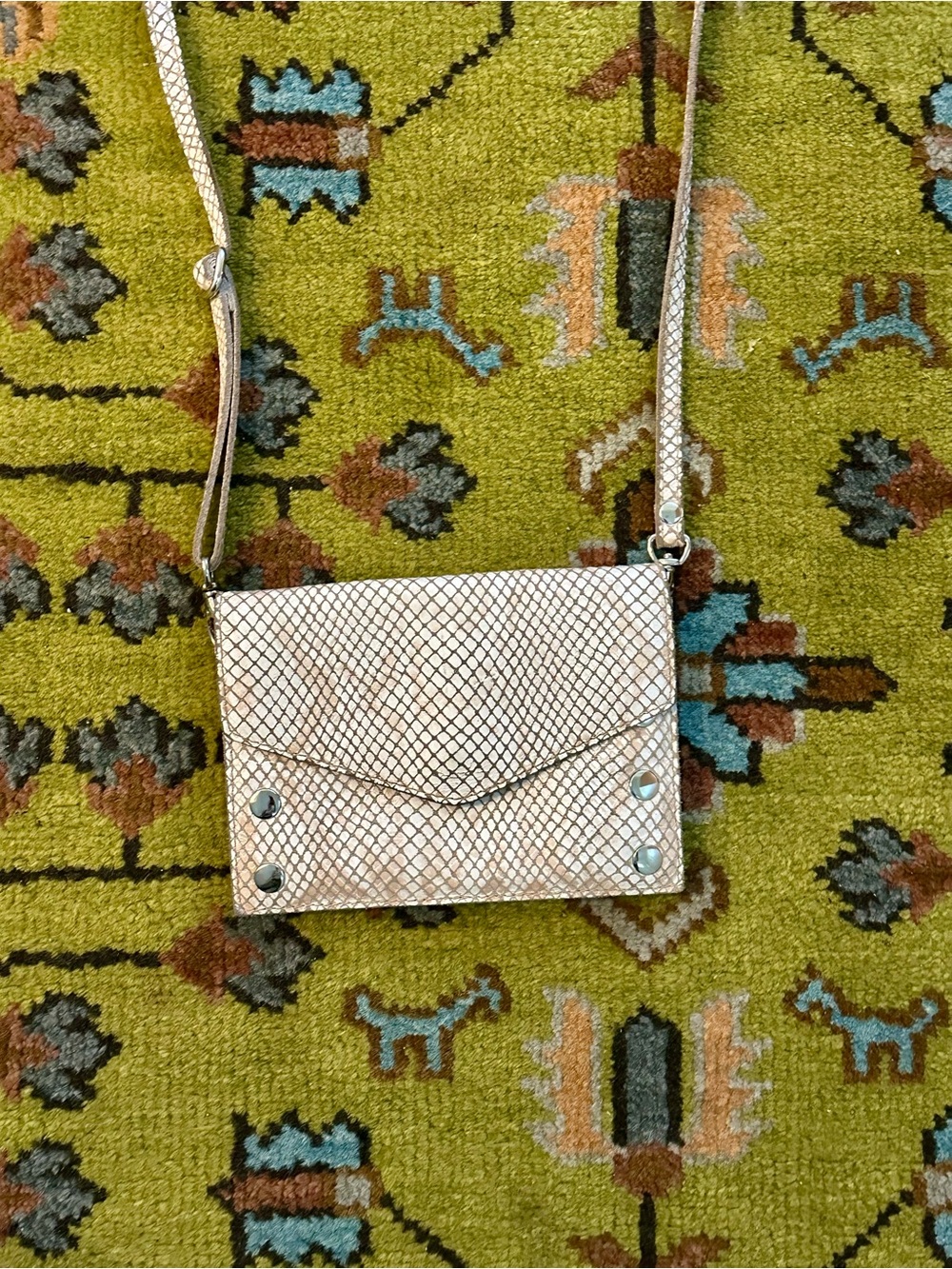 Hammitt Snake-Embossed Crossbody - White